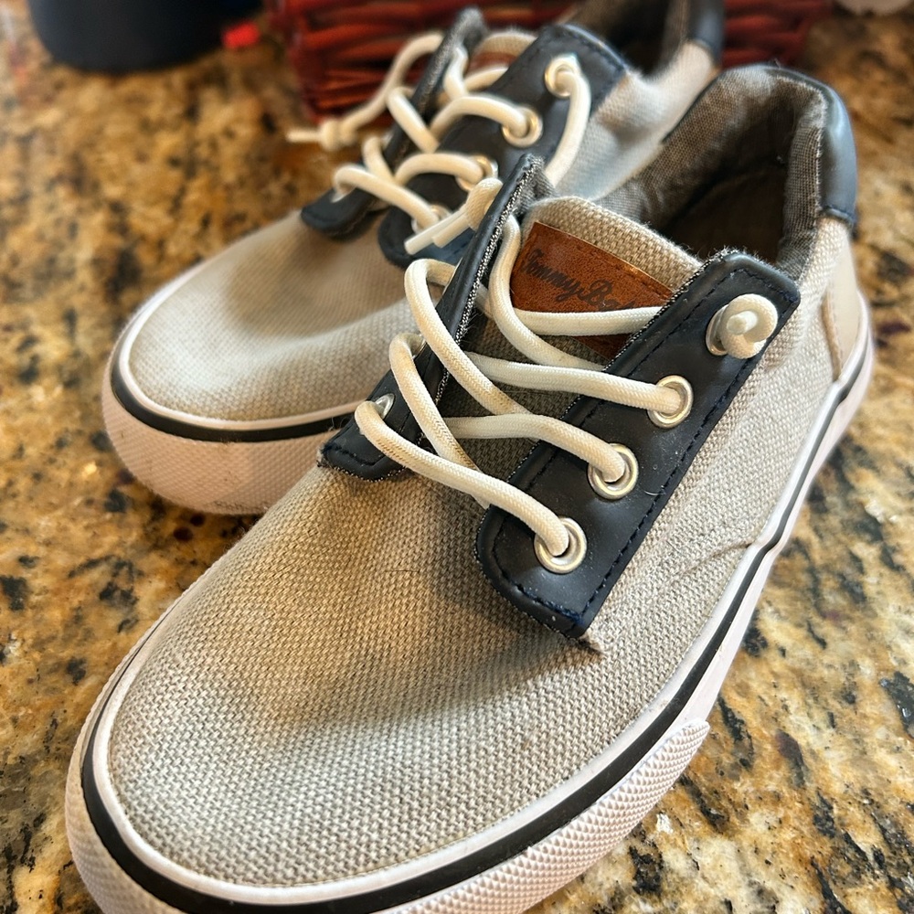 Tommy Bahama Kids' Canvas Sneakers - Gray and Navy